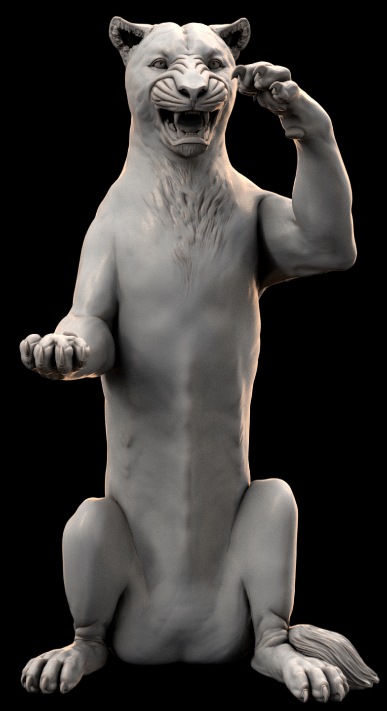 La Leonessa — Carrara marble sculpture